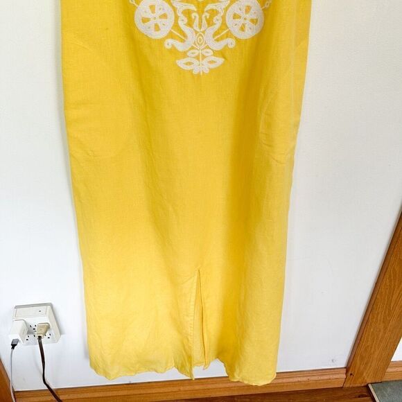 Soft Surroundings Women’s Daydream Embroidered Linen Blend Maxi Dress - Picture 5 of 10